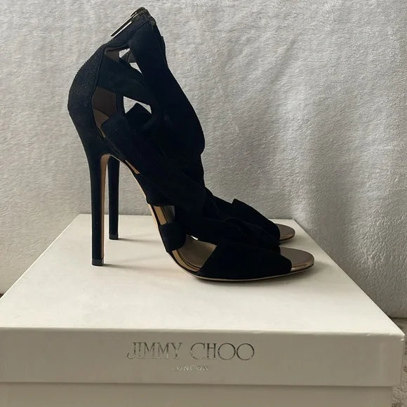 Jimmy Choo suede knot heels - Picture 2 of 9